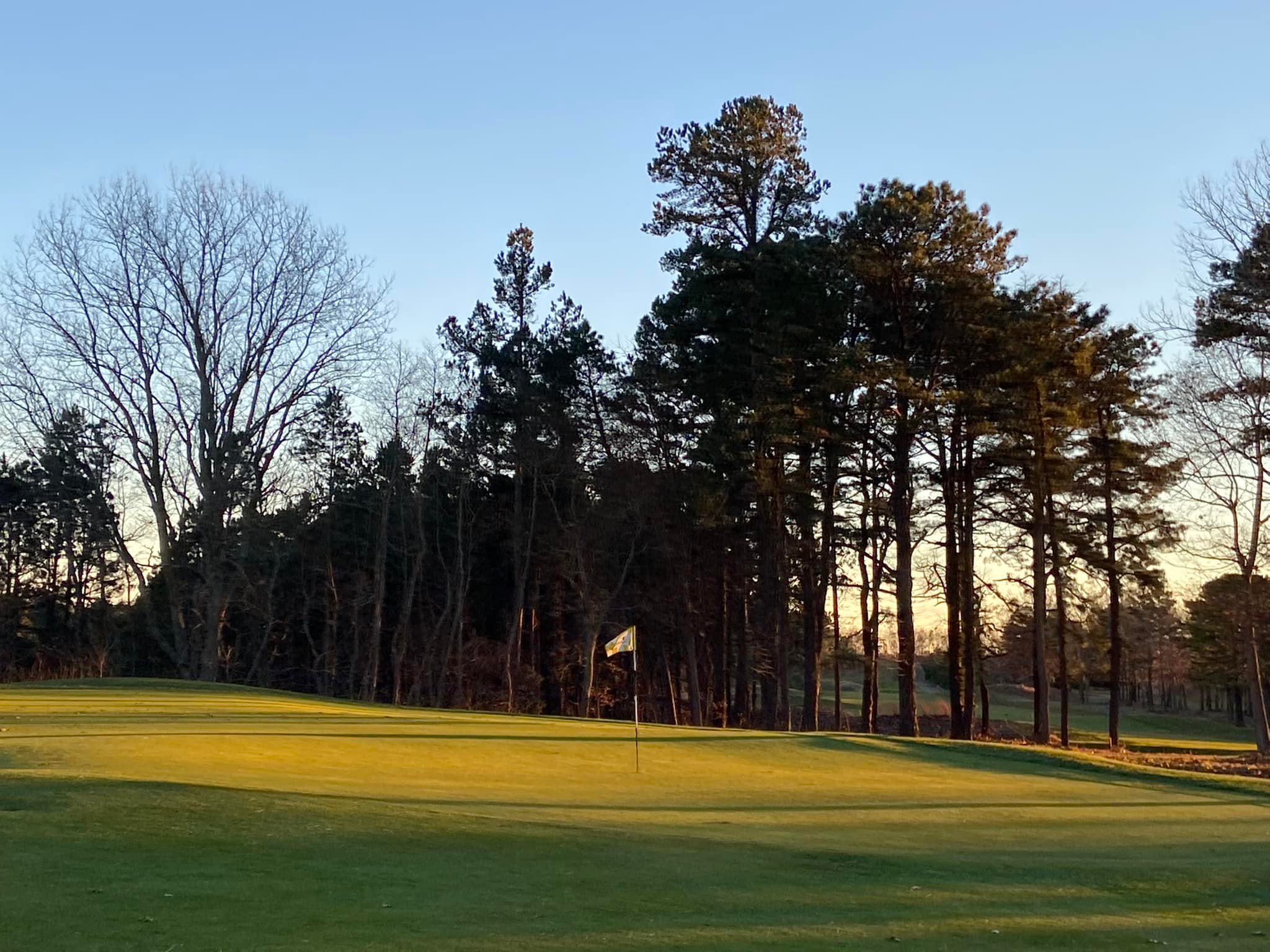 Golf course with trees