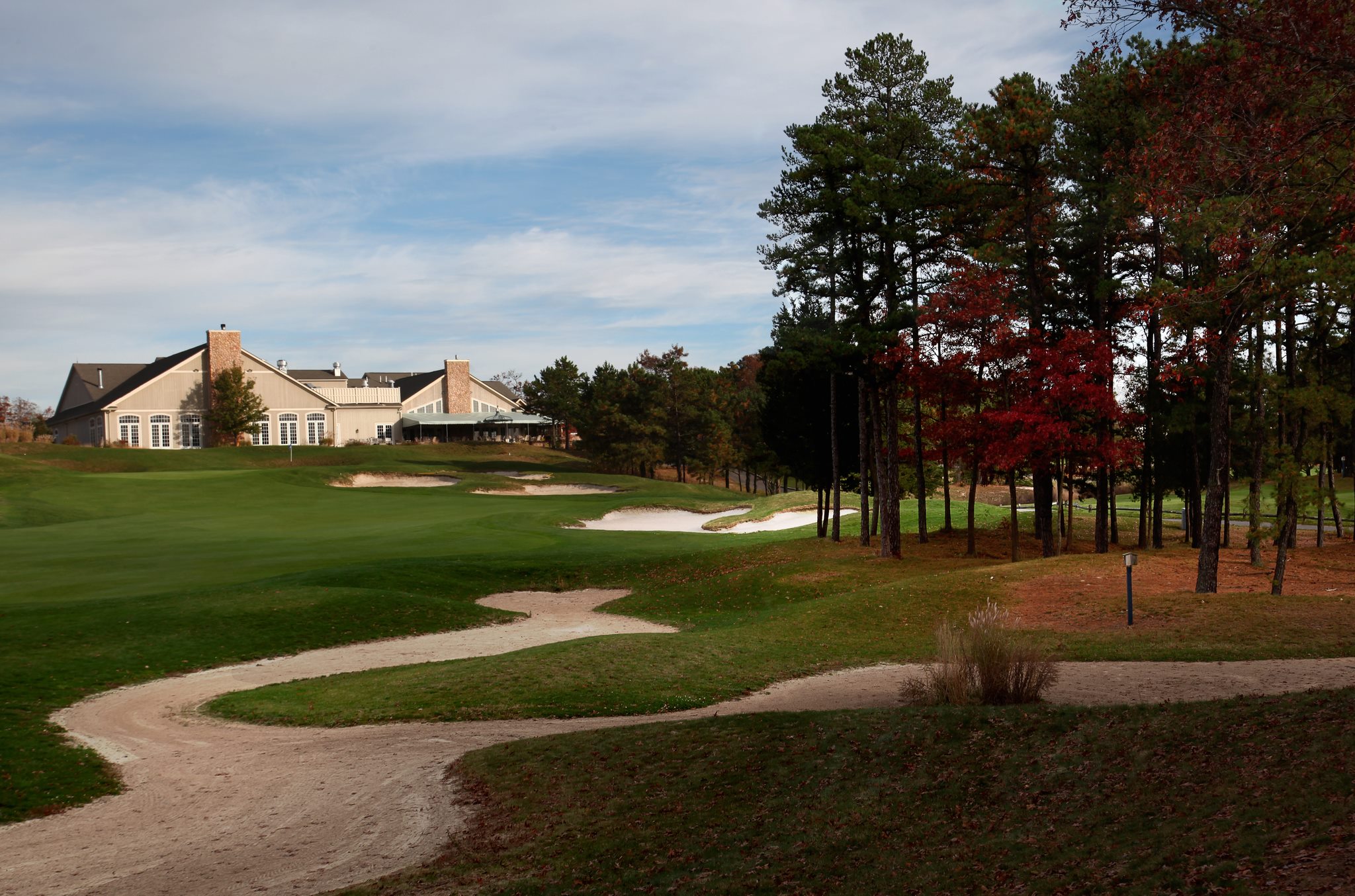 Image of golf ball on tee on grass.
